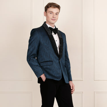 Teal Tuxedo 2 Piece Set - Coat & Pant with BowTie