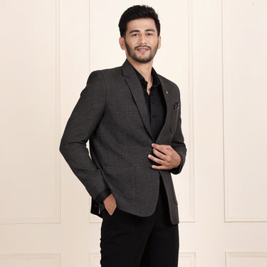 Casual Grey Linen Blazer for Men