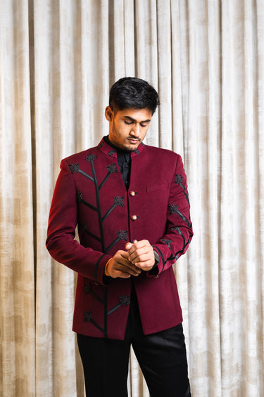 Semi Open Embroidered Jodhpuri