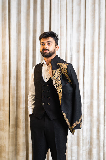 Embroidered Italian Suit 3 piece