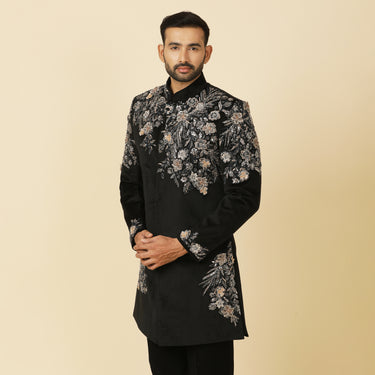 3D APPLIQUE VELVET SHERWANI