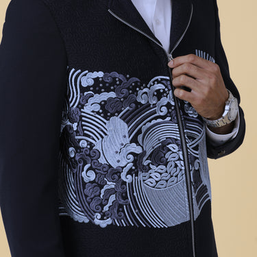 STATEMENT WAVES BOMBER JACKET
