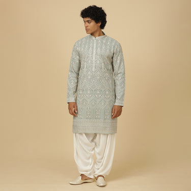 FLORAL THEREADWORK KURTA