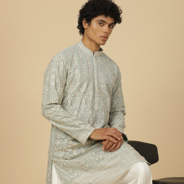 FLORAL THEREADWORK KURTA