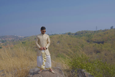 Short IndoWestern with Dhoti