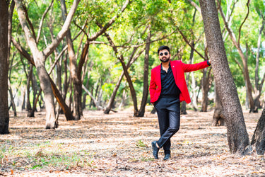 Red Casual Blazer