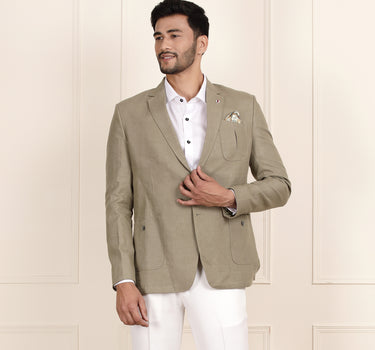 Sage Green Linen Blazer