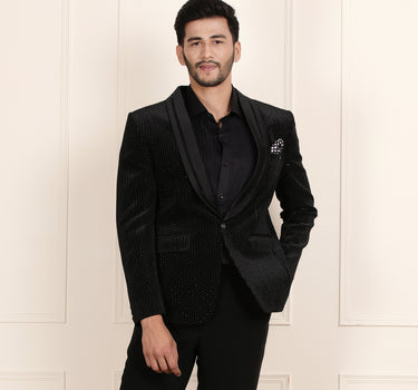 2 Piece black tuxedo coat and pant