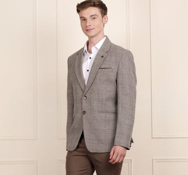 Natural brown blazer for men