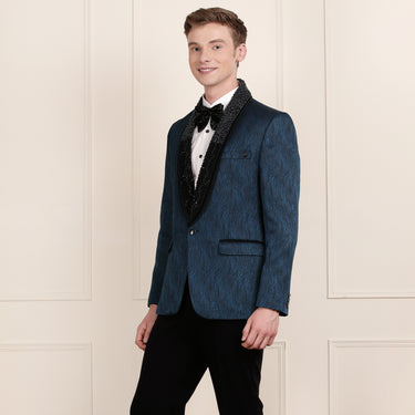 Teal Tuxedo 2 Piece Set - Coat & Pant with BowTie