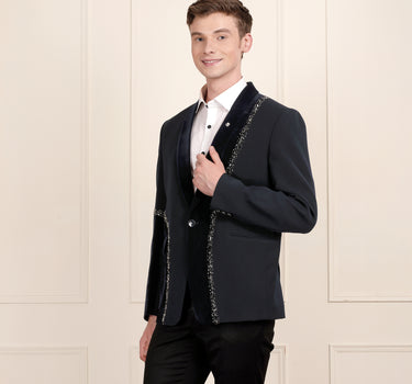 2 Piece midnight blue colour coat and pant
