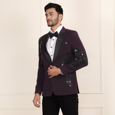Purple Power: Showstopper 2-Piece Tuxedo with Coat, Pant & Bow