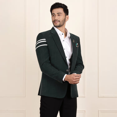 Iconic Suede Green Blazer Coat