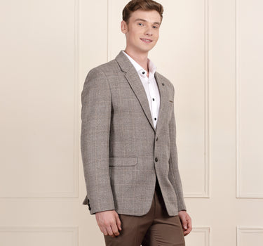 Natural brown blazer for men
