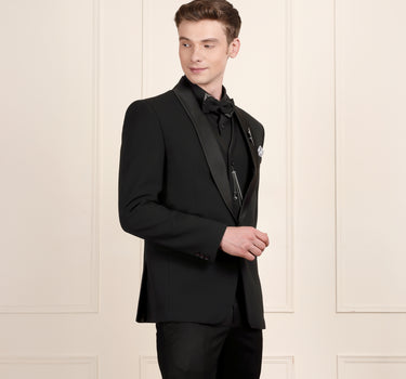 3 Piece tuxedo waistcoat pant and bow