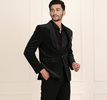 2 Piece black tuxedo coat and pant