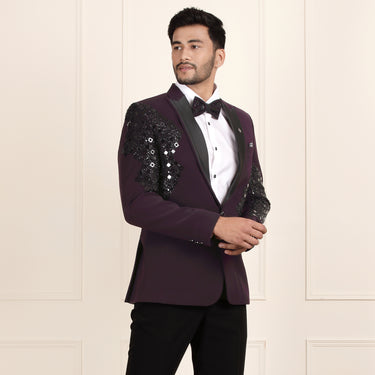 Purple Power: Showstopper 2-Piece Tuxedo with Coat, Pant & Bow