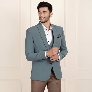 Striking in Sea green: A Contemporary 3-Piece Suit for the New Gentleman