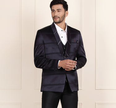 3 Piece midnight blue colour men suit
