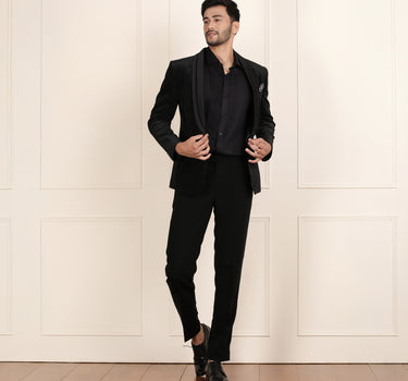 2 Piece black tuxedo coat and pant