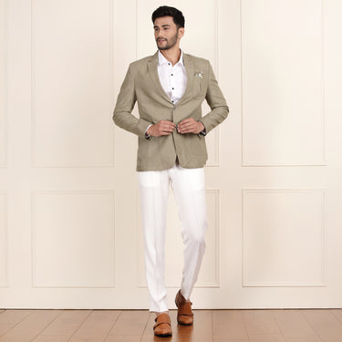 Refined Sage Green Linen Blazer for a Fresh, Polished Look