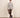 Stylish Beige Checked Polywool Blazer with Detachable Lapel