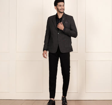 Stylish Grey Casual Linen Blazer for Men – Perfect for Smart Casual Wear