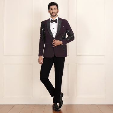 Purple Power: Showstopper 2-Piece Tuxedo with Coat, Pant & Bow