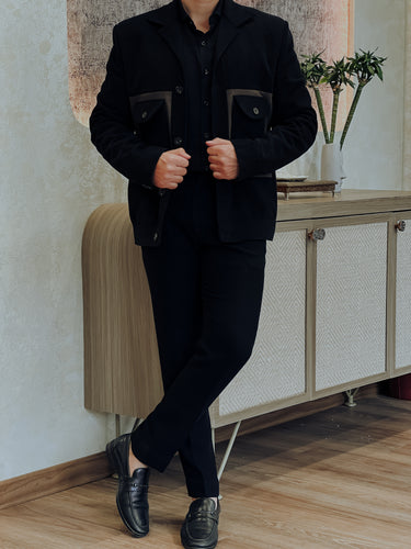 CORDUROY BOMBER JACKET WITH PATCH POCKET