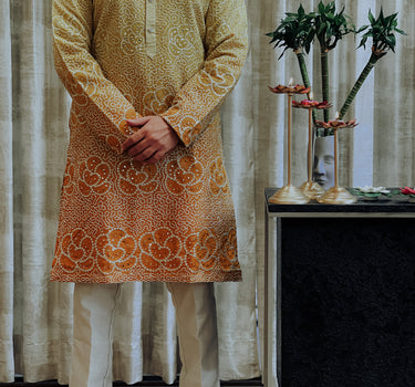 CLASSIC OMBRE WITH FLORAL THREAD WORK