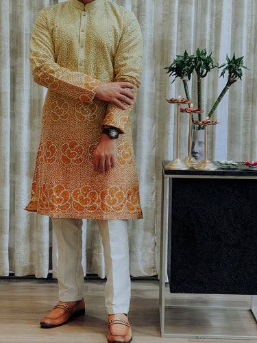 CLASSIC OMBRE WITH FLORAL THREAD WORK