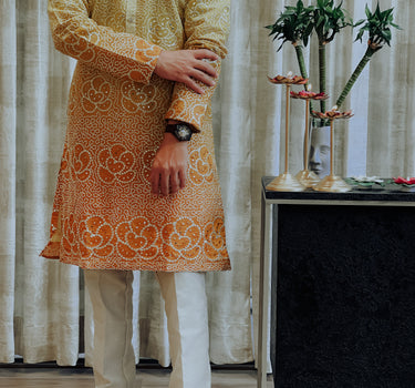 CLASSIC OMBRE WITH FLORAL THREAD WORK