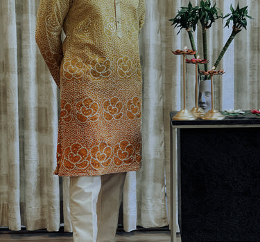 CLASSIC OMBRE WITH FLORAL THREAD WORK