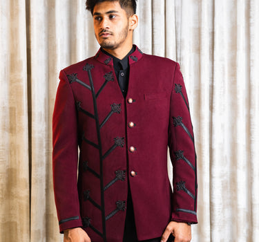 Semi Open Embroidered Jodhpuri