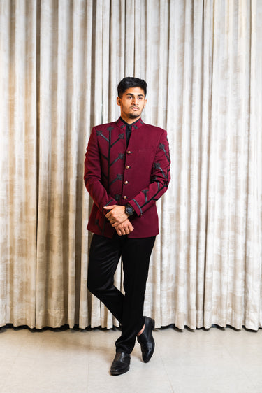 Semi Open Embroidered Jodhpuri