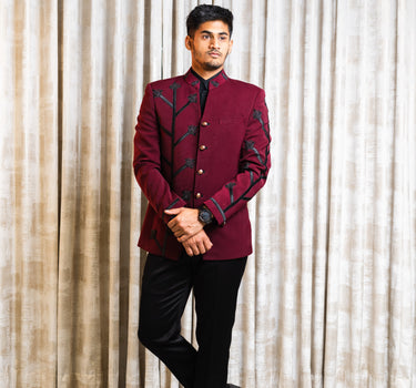 Semi Open Embroidered Jodhpuri