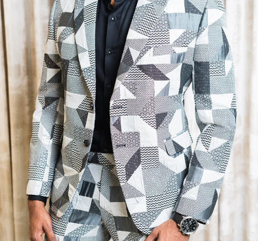 Black & White Abstract Suit