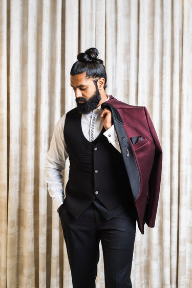 Designer Jaquard Tuxedo 5 piece