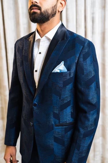 Jacquard Abstract Patterned Suit