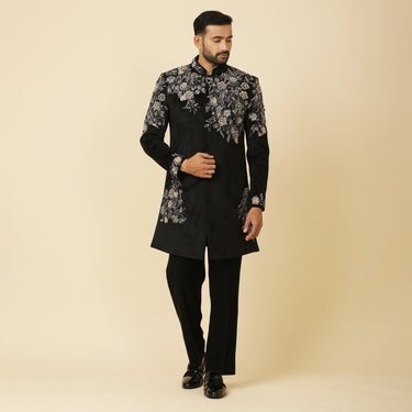 3D APPLIQUE VELVET SHERWANI