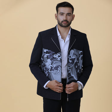 STATEMENT WAVES BOMBER JACKET