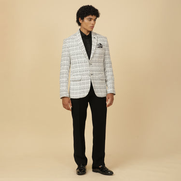 WHITE TWEED BLAZER