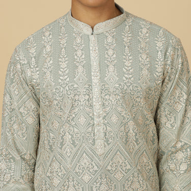 FLORAL THEREADWORK KURTA