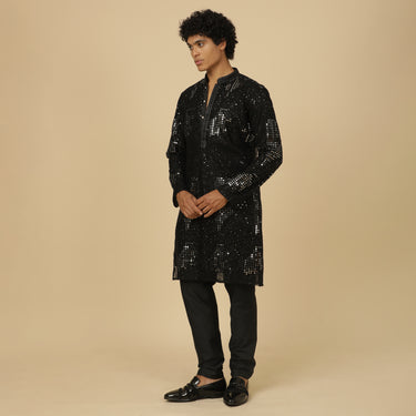 SHIMMER BLACK KURTA