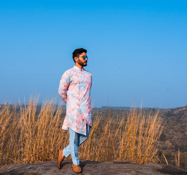 Asymmetric Achkan Kurta