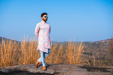 Asymmetric Achkan Kurta