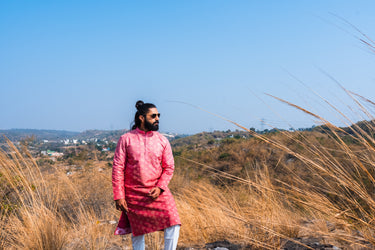 Classic Heavy embroidery Ombre Kurta
