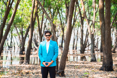 Blue Linen Blazer