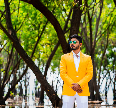 Yellow Linen Blazer