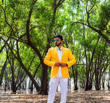 Yellow Linen Blazer